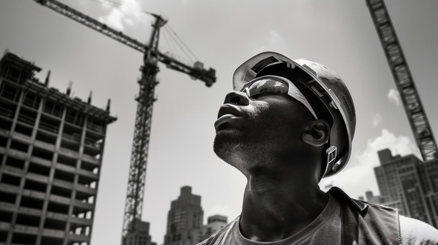 Construction Worker looking up